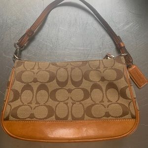 Vintage Y2K Coach Demi Baguette in Tan Monogram
